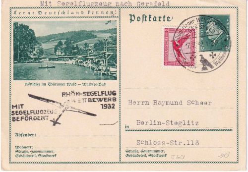 DR - Fliegerlager Wasserkuppe b. Gersfeld Int. Rhön-Segelflugwettbewerb 1932 SST