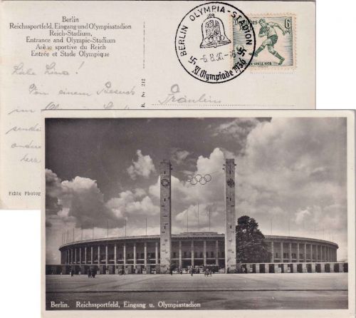 DR - Olympiade 1936 SST Berlin Olympia-Stadion AK Reichssportfeld gelaufen