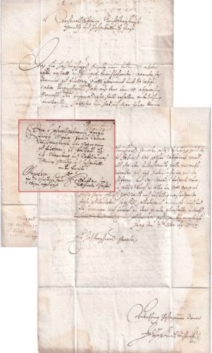 Bayern - Haag 1773 Paketbegleitbrief n. München - mit Inhalt