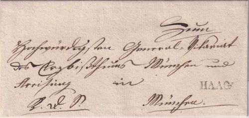 Bayern - Haag L1 Kirchendienstbrief nach München ca. 1820