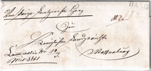 Bayern - Haag L1 Crimminalsache/Dienstbrief nach Wasserburg 1843