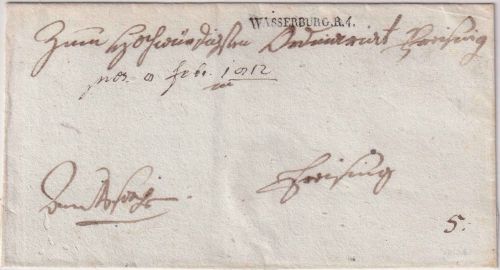 Bayern - Wasserburg R4 L1 Dienstbrief nach Freising 1812