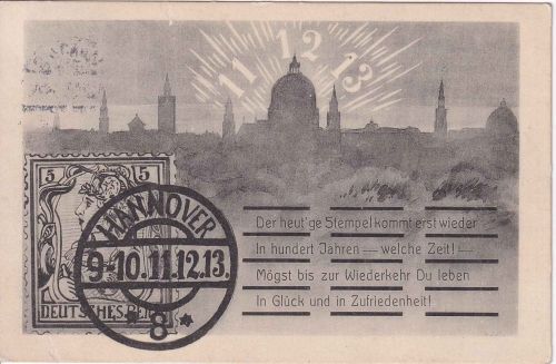 DR - Hannover 8 - 11.12.13 - 9-10V Datums-AK mit Tagesstempel