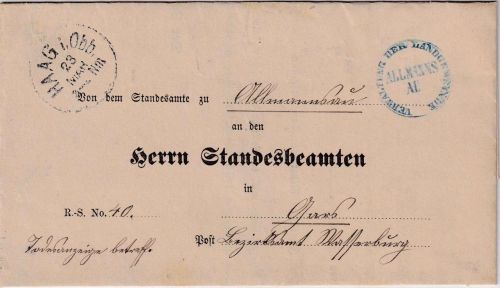 Bayern - Haag i. Obb. 23. MÄR K1 Dienstbrief Allmannsau - Gars 1882