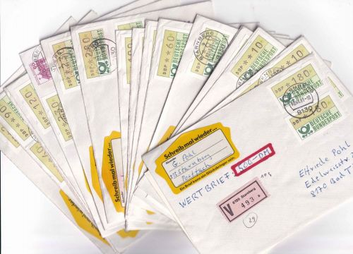 BRD - ATM Ausgabe 2.1.81 auf 28 Belegen (12x portorichtige MEF !!) von Starnberg