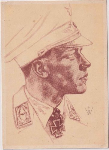DR - Major Helmut Wick Ritterkreuzträger Willrich-Karte /VDA ungelaufen ca. 1940