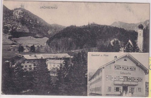 Bayern - Jachenau Ortsansicht Gasthaus sw-Mehrbild-AK ungelaufen ca. 1910