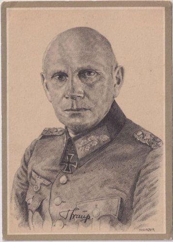 DR - Generalobert Strauß sw-Portrait-Künstler-AK (Wagner) geschrieben 1942