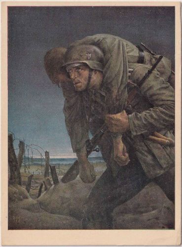 DR - "Kameraden" farb. Künstlerkarte (Will Tschech) ungelaufen dat. 1942