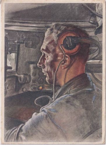 DR - Der Panzerfahrer farb. VDA-Spenden-AK (Willrich) ungelaufen 1940