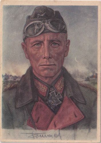 DR - Generalmajor Rommel farb. Portrait-AK (Willrich) ungelaufen ca. 1940