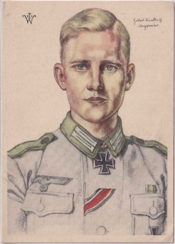 DR - Obergefreiter Brinkforth farb. Portrait-AK (Willrich) ungelaufen 1941