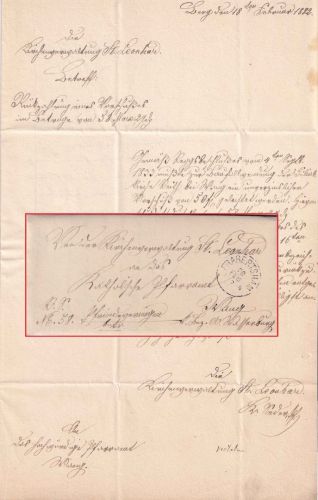 Bayern - Frabertsham 20. FEB K1 Dienstbrief n. Wang 1882 - mit Inhalt