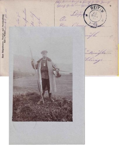 Bayern - Reit i.W. 1915 Feldpostkarte (Grenzwache) n. Bruckmühl - Foto !!