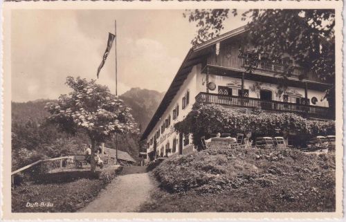 Bayern - Törwang Gasthaus zum Duftbräu mit NS-Beflaggung ungelaufen ca. 1935