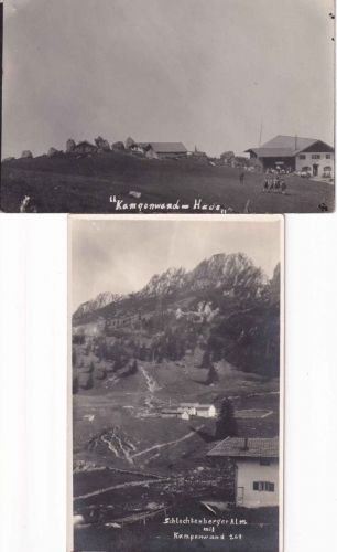 Bayern - Kampenwand (Aschau) 2 priv. Foto-AK ungelaufen ca. 1925