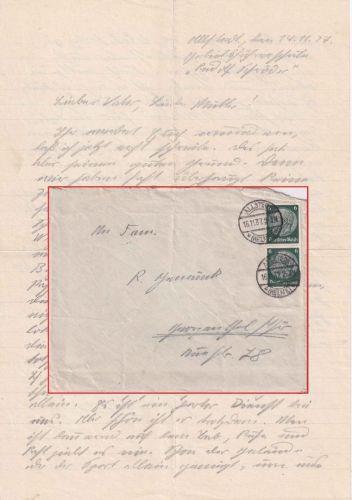 DR - Allstedt (Helme) 1937 Brief (Gebietsführerschule Rudolf Schröter)