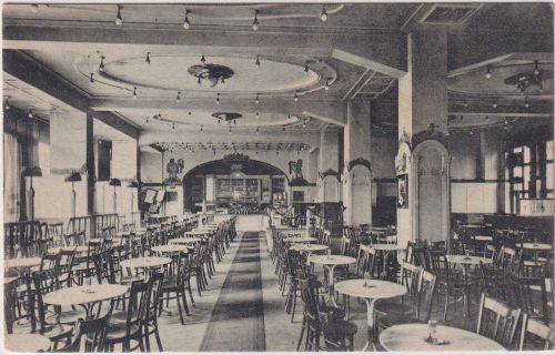 Sachsen - Leipzig Cafe Imperator Innenansicht sw-AK gelaufen/Feldpost 1916