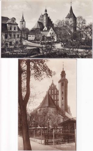 Prov. Brandenburg - Sorau 2 sw-Foto-AK gelaufen 1934