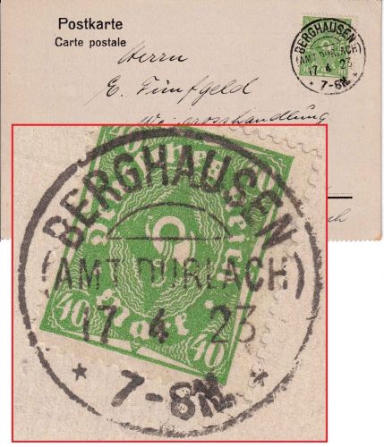 DR-Infla - Berghausen (Amt Durlach) 17.4.23 KOS Karte n. Buggingen