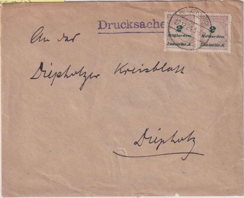 DR-Infla - 2x2 Mrd. Korbdeckel dst. Drucksache/4fach-Tarif Quakenbrück 27.11.23