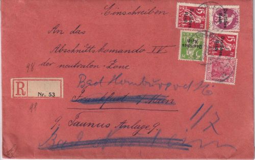 DR-Infla - 75 Pfg. By-Abschied/DR u.a. Einschreibebrief Wittelshofen 30.6.20