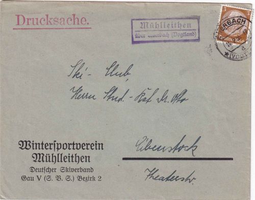 DR - Mühlleiten ü. Auerbach (Vogtland) Landpost-Ra2 Drucksache 1935