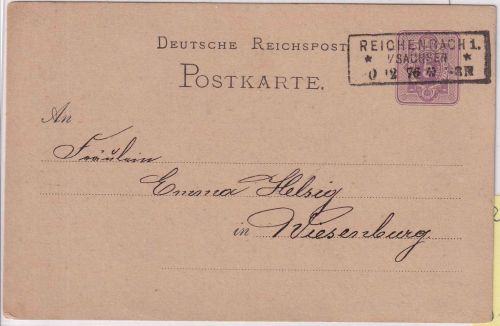 DR - Reichenbach i. Sachsen 30.12.76 Ra3 5 Pfg. Ganzsache n. Wiesenburg