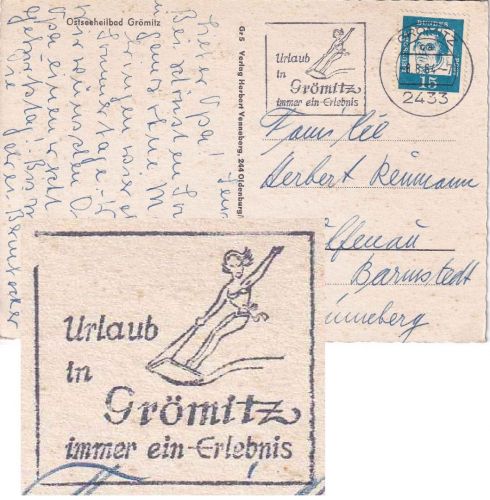 BRD - 2433 Grömitz Masch.werbestpl. Karte n. Offenau 1964