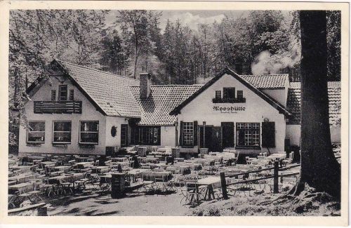 Niedersachsen - Bad Nenndorf Mooshütte sw-AK gelaufen 1956