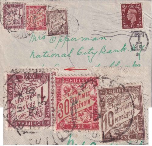 England - 1 P. George VI. Brief n. FRANKREICH Bognor Regis 1937 Nachporto !