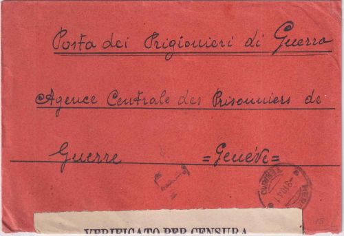 Italien - Nereto 9.10.41 Kriegsgefangenenbrief i.d. SCHWEIZ - ital. Zensur