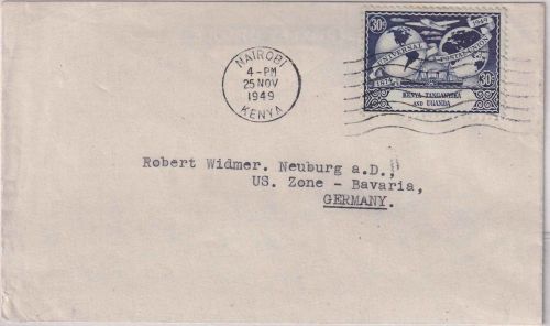 Ostafrik. Gemeinschaft - 30 P. 75 J. UPU/Weltpostverein Luftpostbrief Nairobi