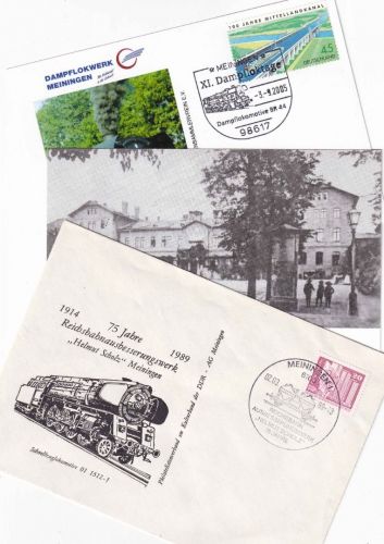 DDR/BRD - Meiningen Dampflocktage/Ausbesserungswerk/Lückenschluss 1989/2005