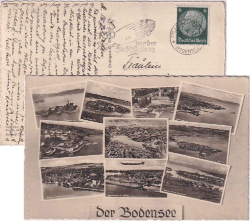 DR - Friedrichshafen 1937 "LZ 130 vor der Fertigstellung" Masch.werbestempel