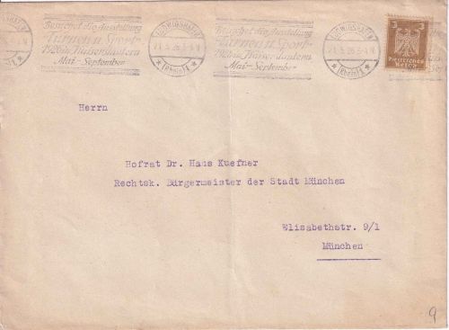 DR - Ludwigshafen a/Rh 1926 "Ausstellung Turnen u. Sport" Masch.stpl. Drucksache