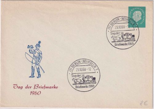 Berlin - 7 Pfg. Heuss Med. Privatganzsache/Brief Tag d. Briefmarke SST 1960