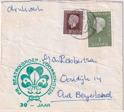 Niederlande - 1 G. + 30 C. Beatrix Drucksachenstreifband sGravenhage 1976