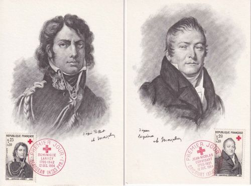 Frankreich - Rotes Kreuz 1964 2 Maximumkarten roter ESST Beaudean/Dricourt