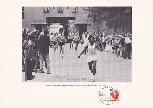 BRD - Olympiade 1972 München Fackellauf Fotodruck mit SST 25.8.72