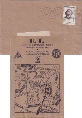 Frankreich - 8 Fr. Kopernikus illustr. Drucksachenbrief Paris - Essen 1958