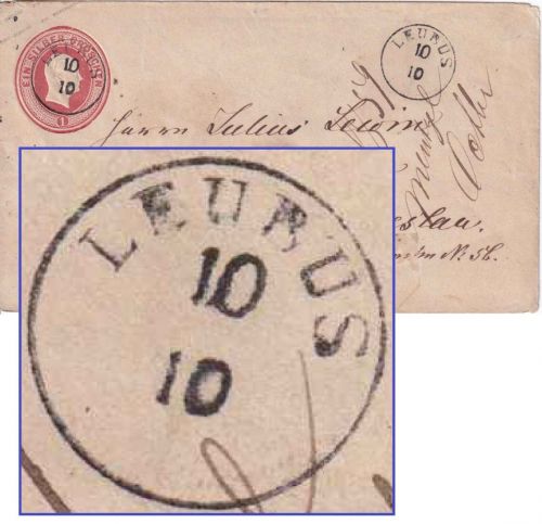 Preussen 1 Sgr. Fr. Wilhelm IV. Ganzsache/Brief Fingerhut-K1 Leubus 10/10 (1859)