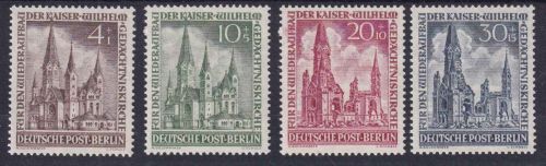 Berlin - Kaiser-Wilhelm-Gedächtniskirche 1953 Satz (4 Werte) postfrisch