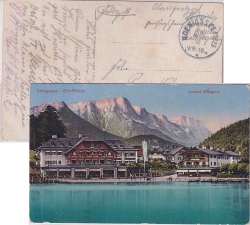 Bayern - Königssee 4. MÄR 18 Reserve-K2 Feldpostkarte n. Berchtesgaden