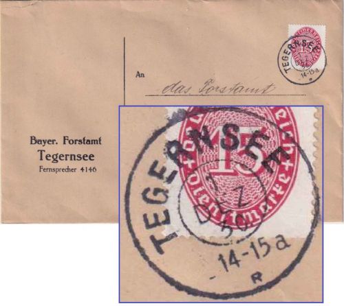 DR - Tegernsee 1. DEZ 30 Reserve-K2 Dienstbrief n. Kreuth