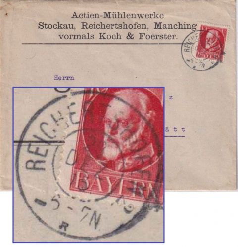 Bayern - Reichertshofen 2 28. DEZ 15 Reserve-K2 Firmenbrief n. Eichstätt