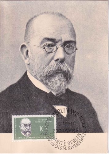 DDR - 10 Pfg. Robert Koch Maximumkarte (kein Ersttag!) SST Berlin 1960