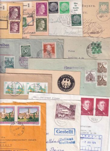 Bayern/DR/All.Bes./BRD - Weilheim (Oby) 23 Belege ex 1876/1992