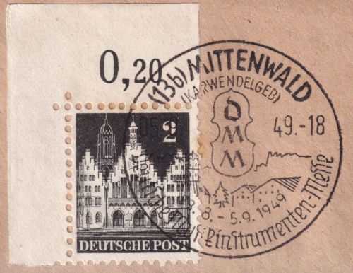 Bizone - Mittenwald 1949 SST DMM Dt. Musikinstrumenten-Messe Drucksache