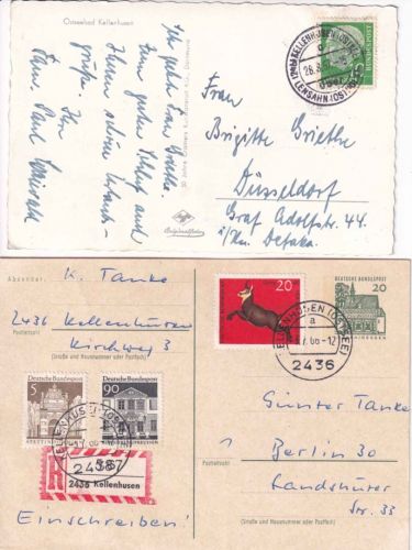 BRD - Kellenhusen 1957/66 Postkarte und Einschreibepostkarte